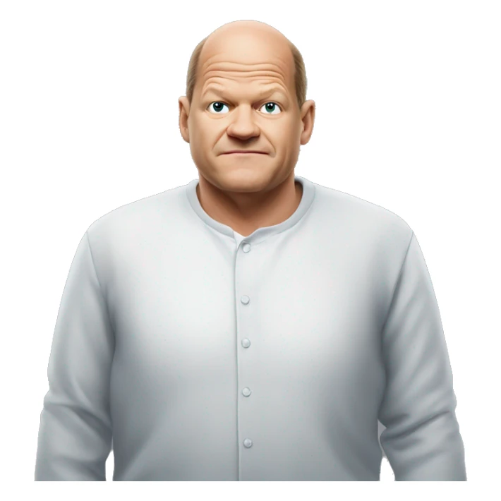 Olaf Scholz photorealistic shrugs sticker