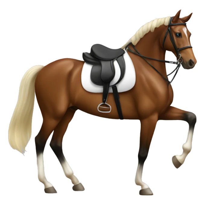 horse doing dressage sticker