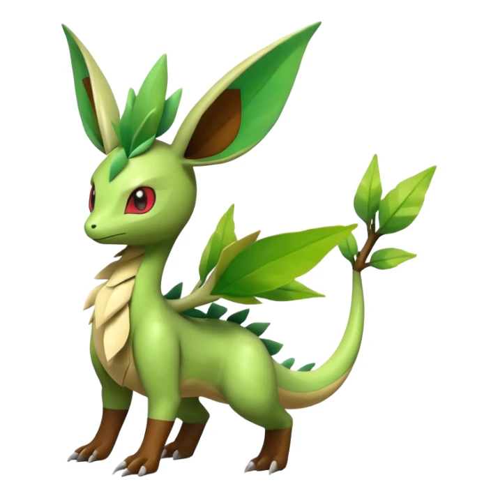 Shiny Flygon-Leafeon-Meganium-hybrid, full body sticker