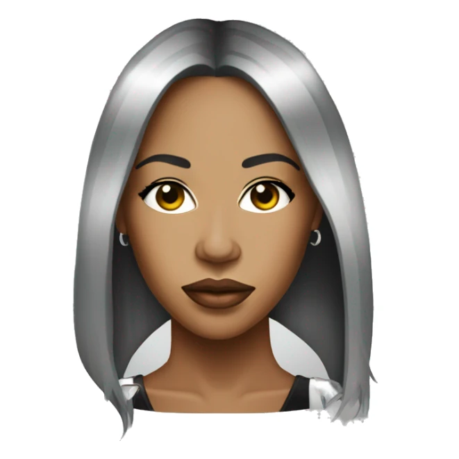 Aaliyah the R&b singer with silver hoop earings sticker