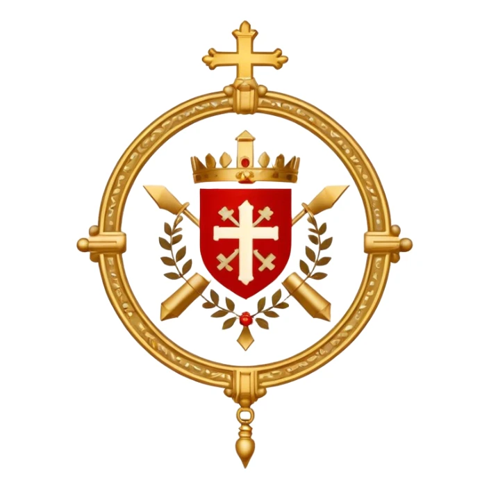 Pope's emblem with a touch of red sticker