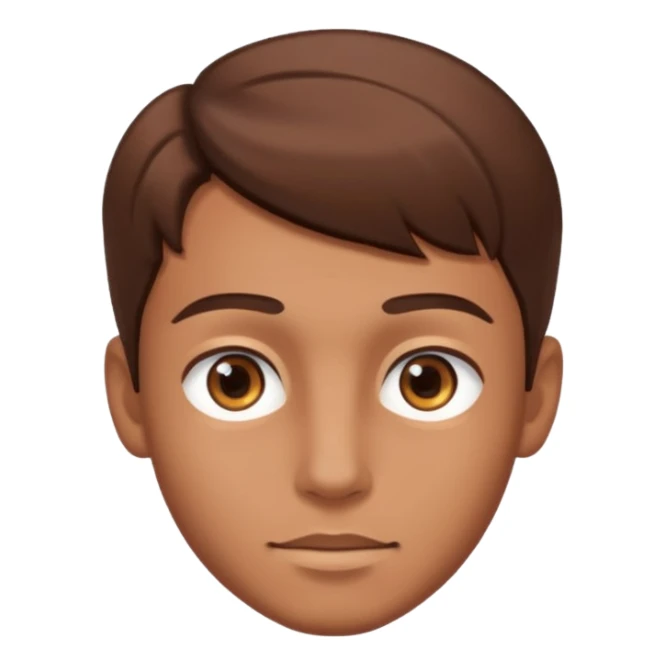 young man with smooth skin, bright eyes, brown hair sticker
