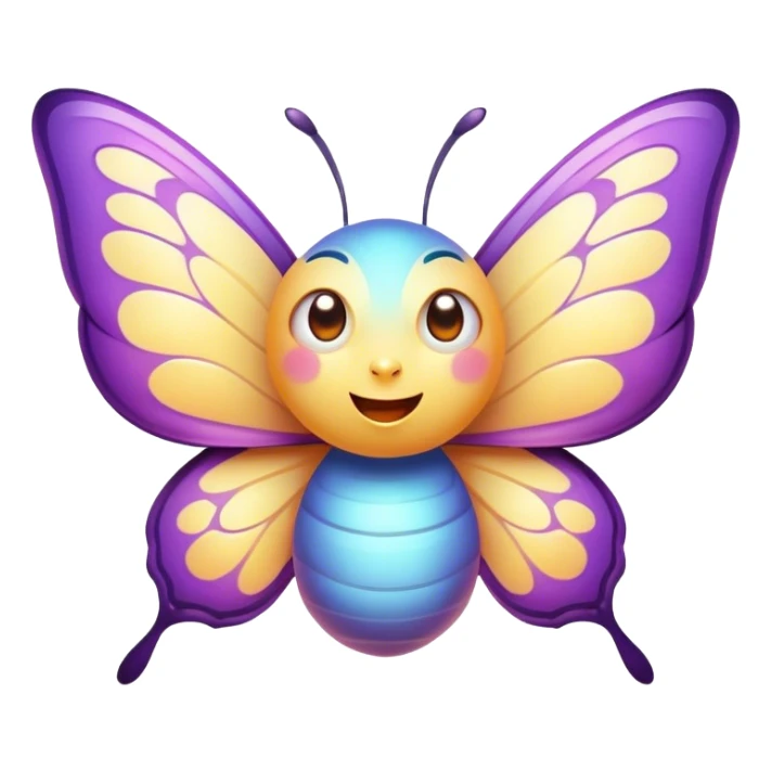 Cinematic Cheeky Butterfly Portrait Emoji, Head tilted dramatically with an exaggeratedly surprised expression, featuring a petite, vibrant body with wide, comically expressive eyes full of playful mischief and animated, fluttering wings, Simplified yet hilariously expressive features, highly detailed, glowing with a slightly sassy pastel glow, high shine, dramatic yet playful, stylized with an air of cheeky garden mischief, soft glowing outline, capturing the essence of a meme-worthy butterfly that looks ready to flutter its way into viral fame! sticker