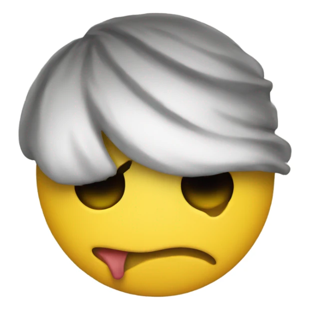 Yellow original emoji scratching head and biting lip sticker