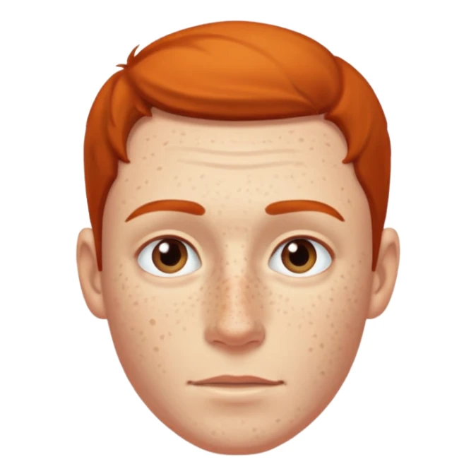 hombre con pecas muy visibles sticker