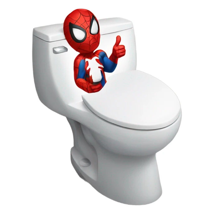 Spiderman THUMB UP toilet sticker