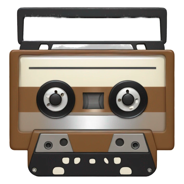 vintage brown cassette for tape recorder sticker