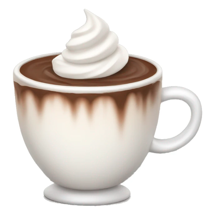 Cute cup of hot chocolate and whipped cream sticker