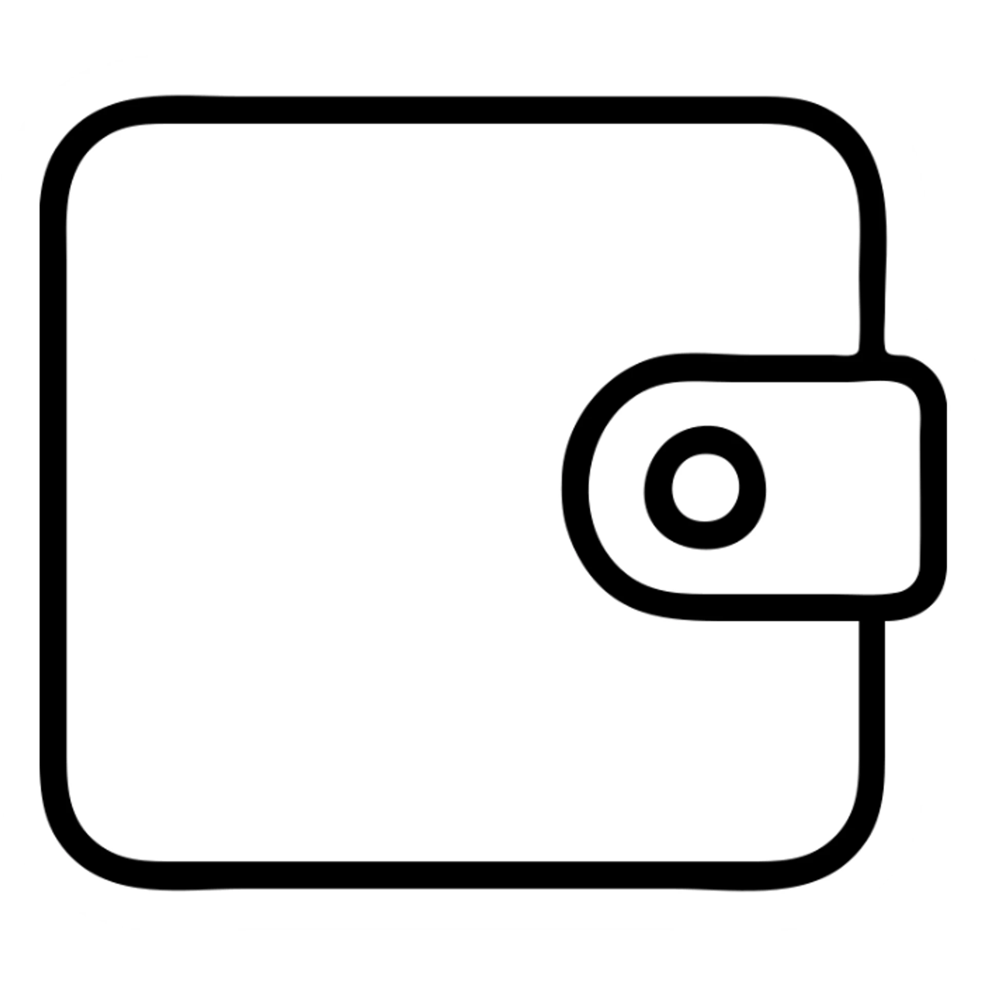 outlined wallet icon sticker