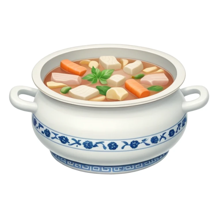 Gentle colored traditional hotpot with pale tones sticker