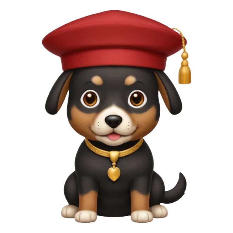 black suited dog with fes hat sticker