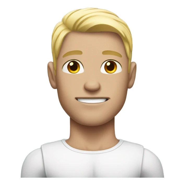 Muscular man, white skin sticker