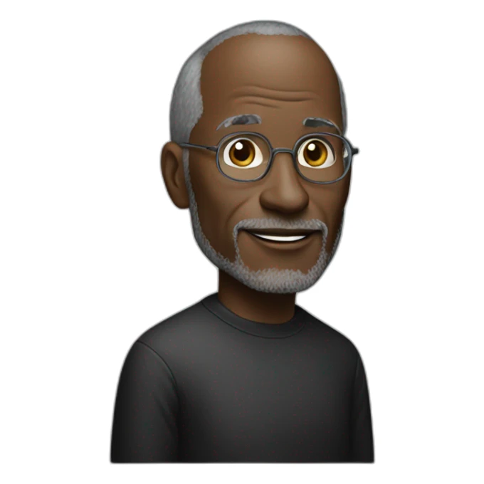 black steve jobs standing for a keynote sticker