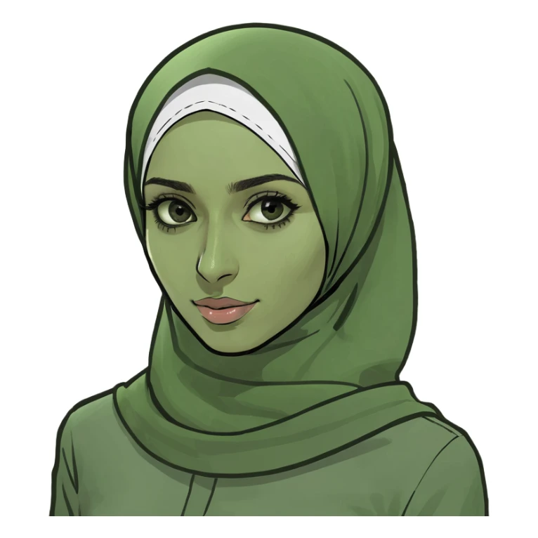 Anorexic hijabi woman sticker