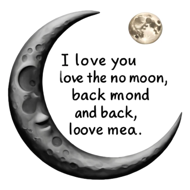 "I love you to the moon and back" exact words?
 sticker