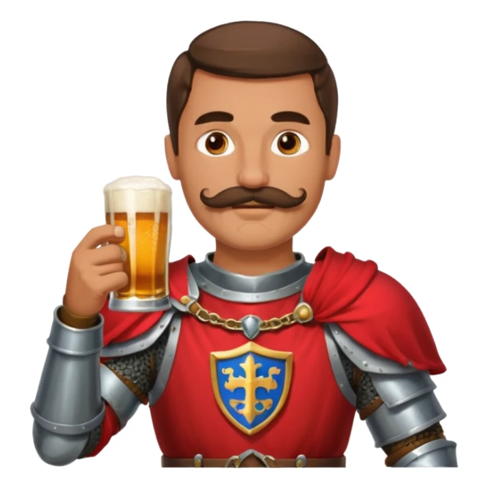 Medieval knight Man with a moustach in a tavern sticker