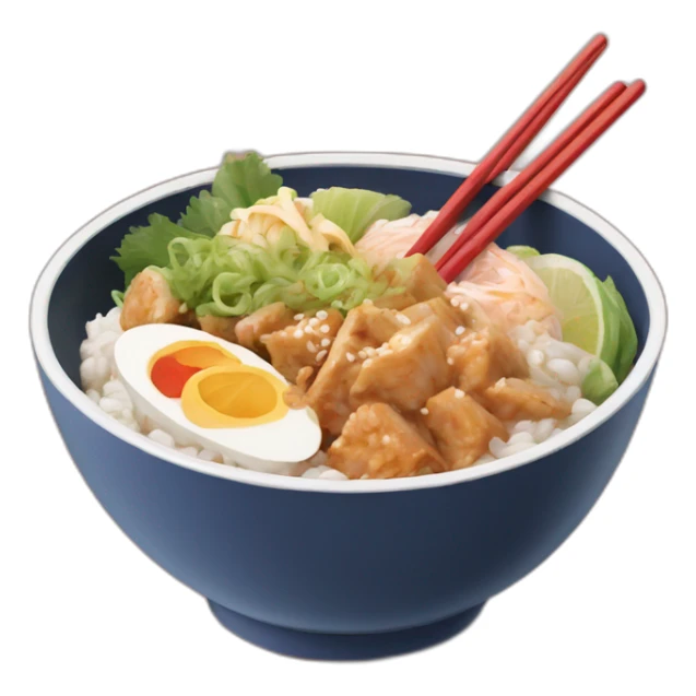 japanese donburi bowl sticker