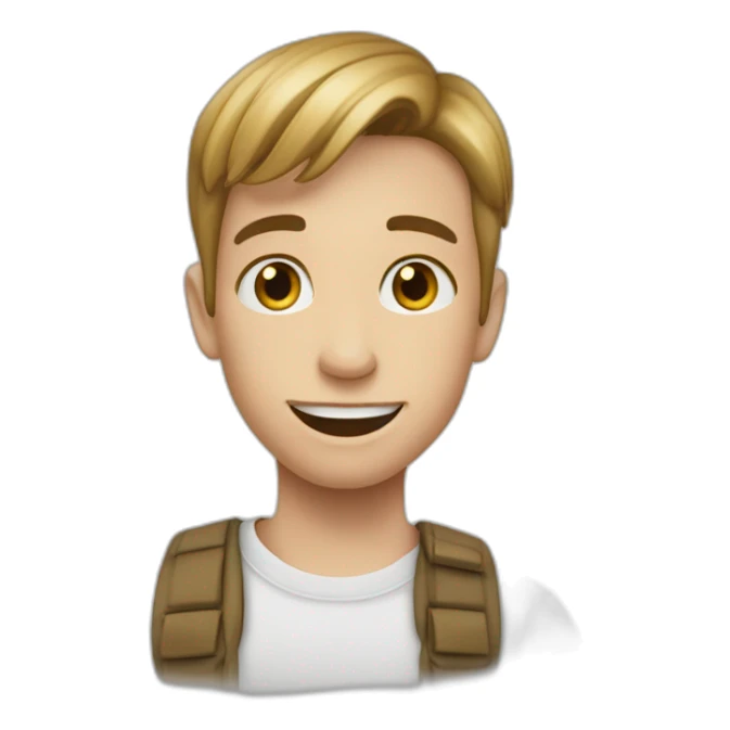 Un garçon blanc qui a un bobo dans les jous sticker