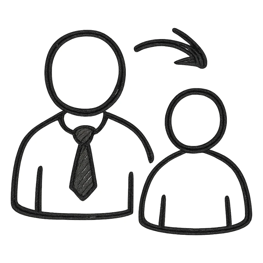 mentorship icon, minimalistic, green gold and white color scheme, clean lines sticker