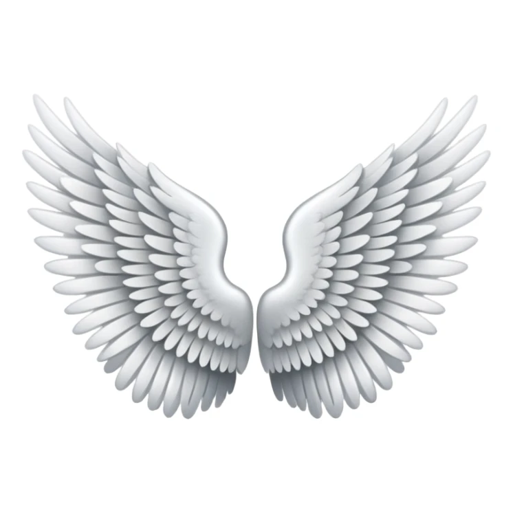 this is perfect. more please? angel wing designs sticker