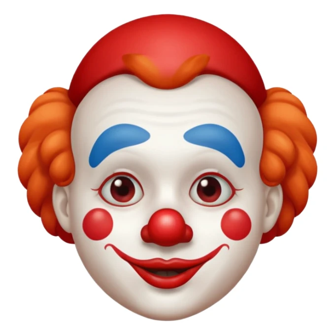 a person wearing a clown nose sticker