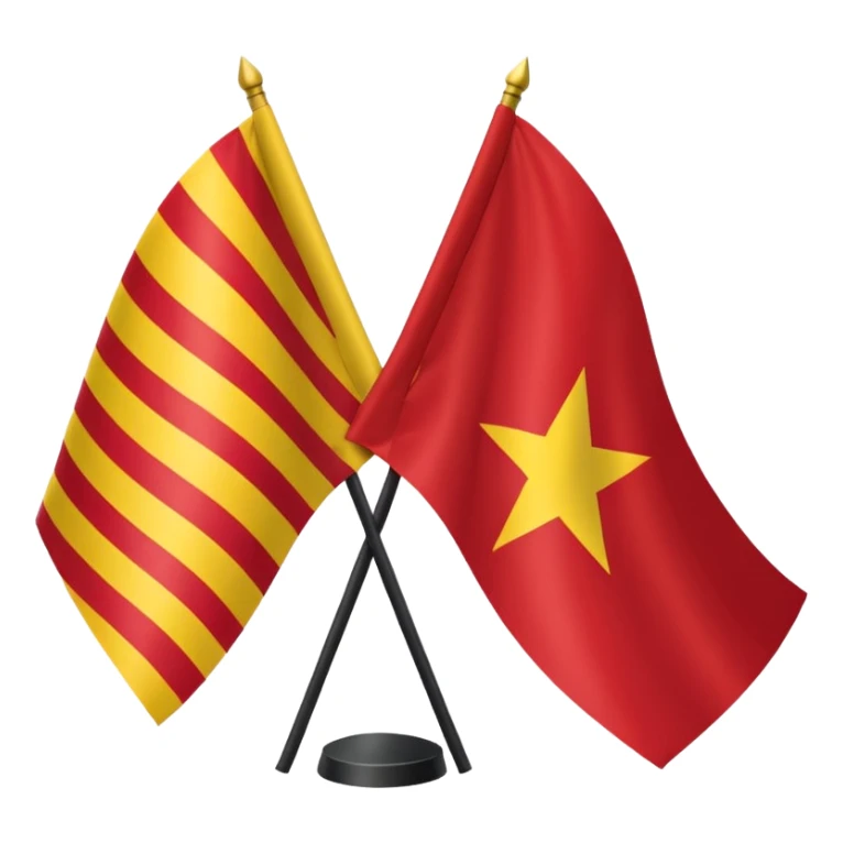 Half and Half company flag, left Japen right VIetnam sticker