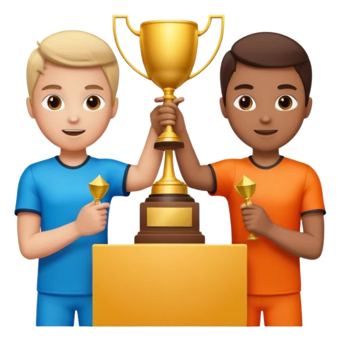 Versus / Duel : deux joueurs + VS, trophée/podium, ou deux écrans avec même objectif. sticker