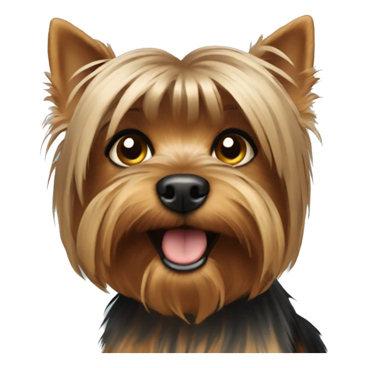 Brown yorkshire terrier girl sticker