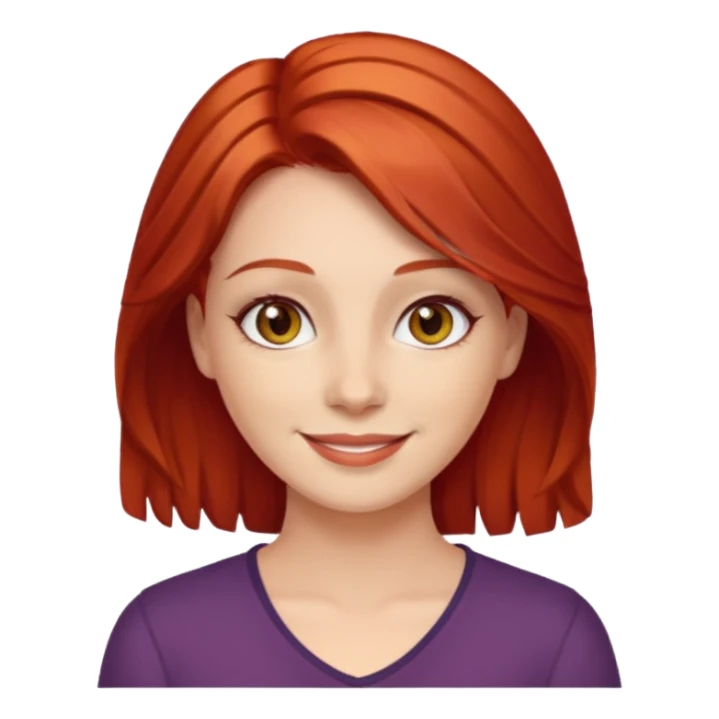 Westie with red hair and hazel eye woman sticker