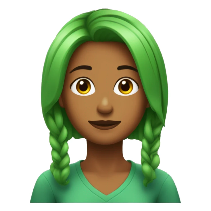 chica con el pelo maron i los hojos verdes sticker