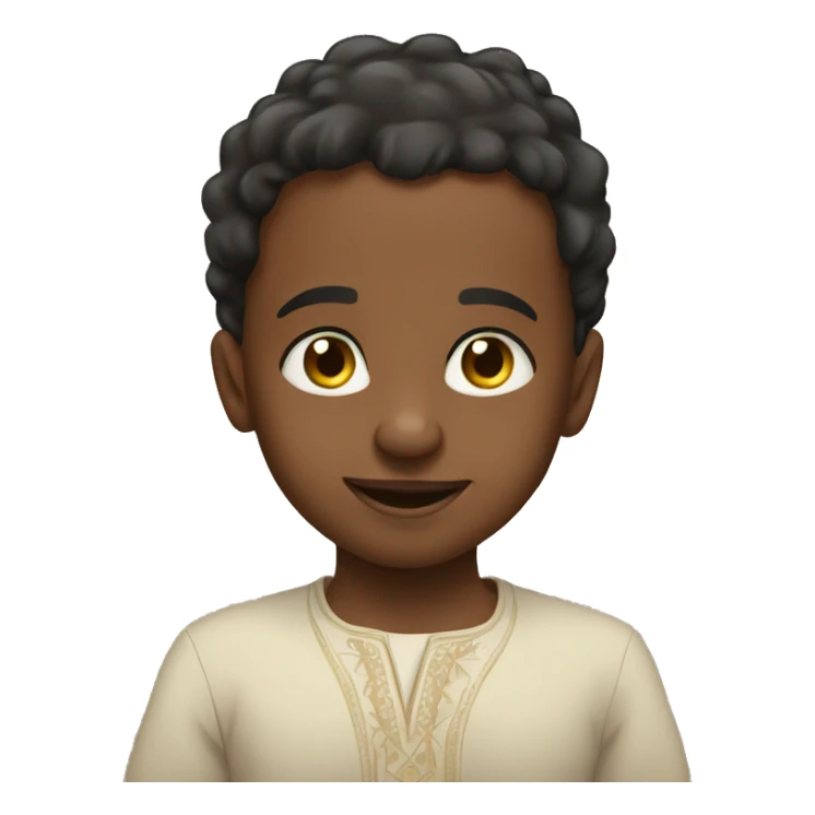 A Ethiopian one year old give a smug face sticker