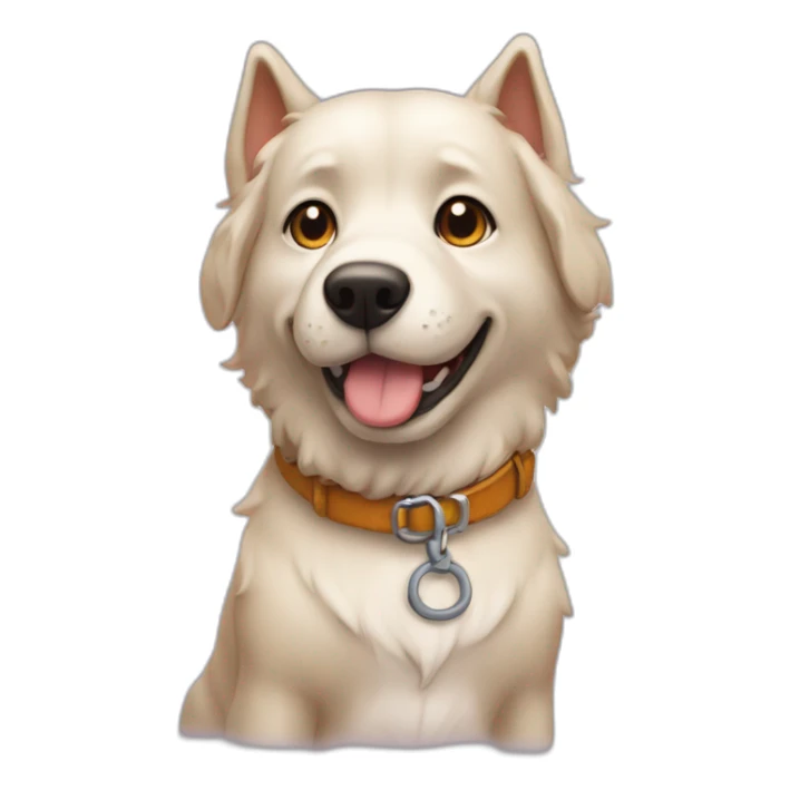 Chien tenant un chat en laisse sticker