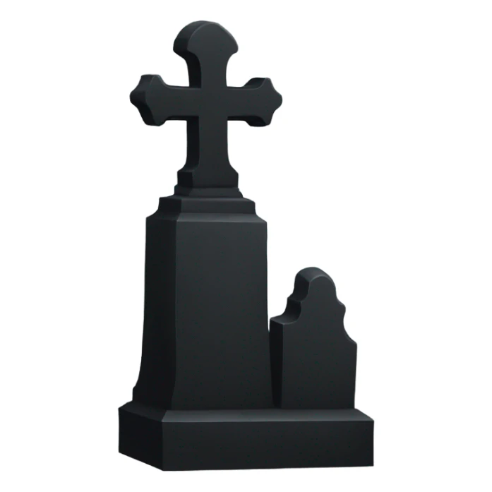 Black grave sticker