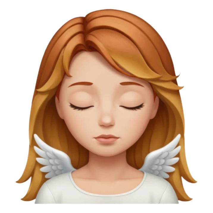 Sleepy angel with auburn hair the blonde balayage sticker