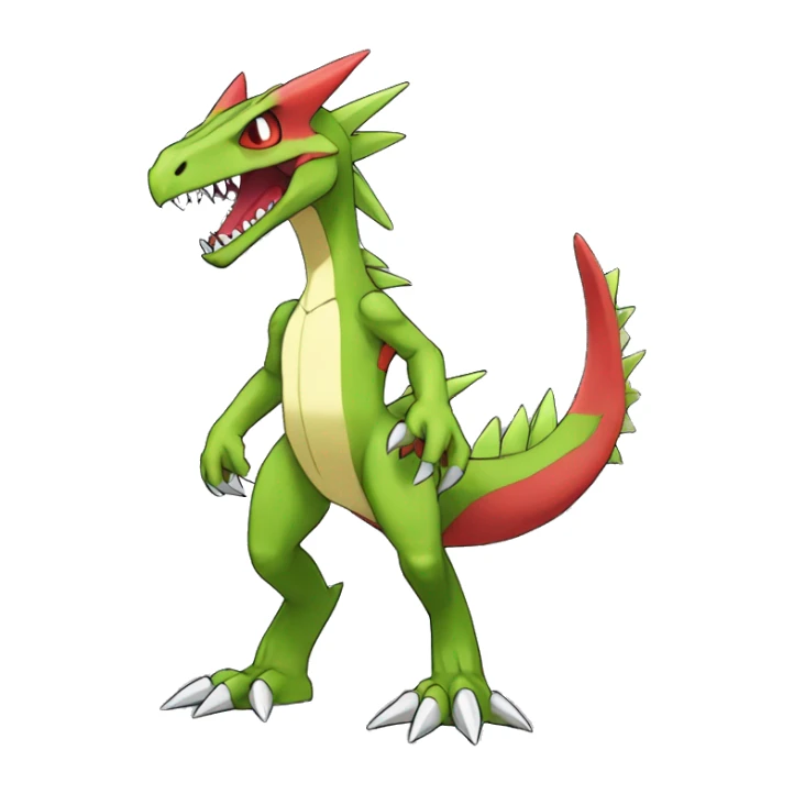  Cool Edgy Digimon-Fakemon-Guilmon-Sceptile-Flygon-Velociraptor-Dragon full body sticker