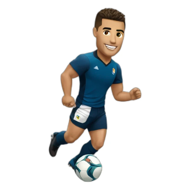 Ronaldo qui fait du rugby sticker