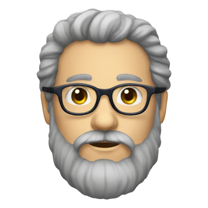 Majestic french bearded person with glasses sticker
