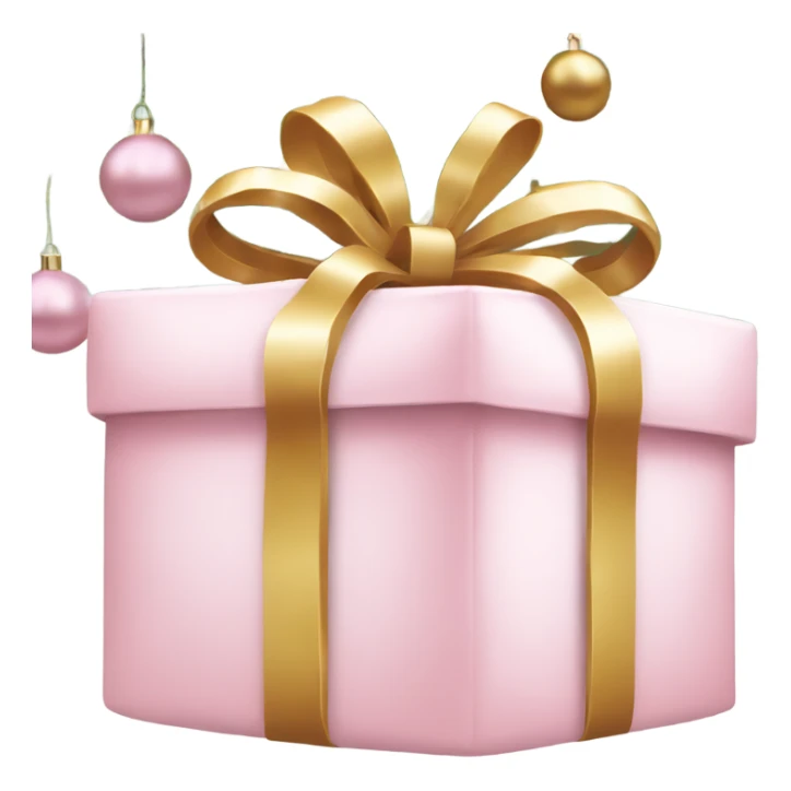 Light pink Christmas gifts under a white Christmas tree  sticker