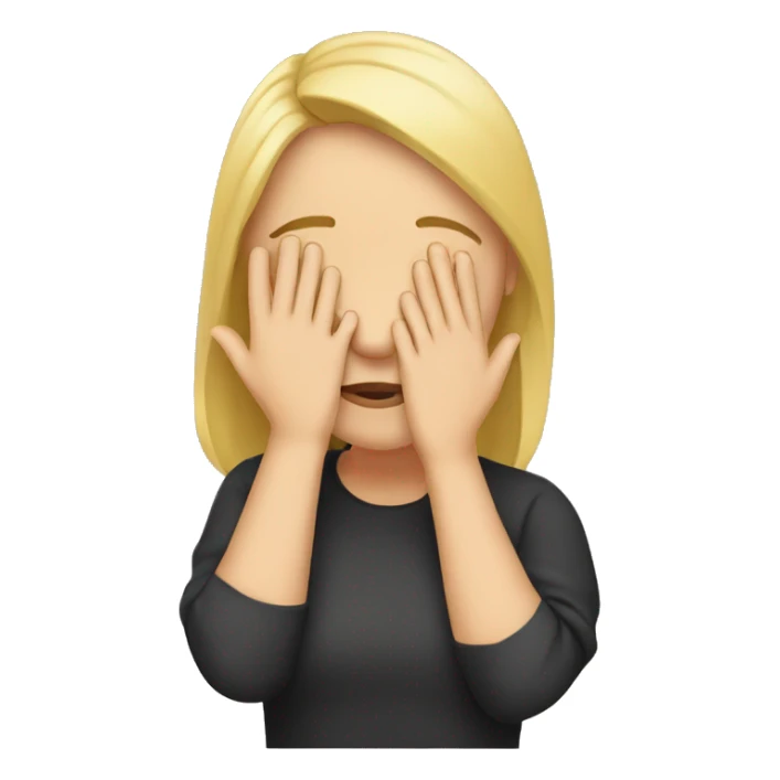 a girl with her hand covering her face sticker