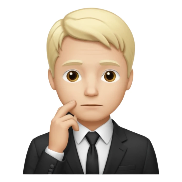 consulting man with hand with white skin and blonde hair sticker