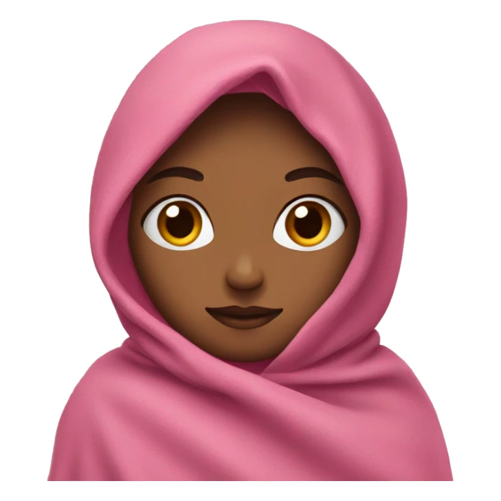 girl covered with a pink blanket sticker
