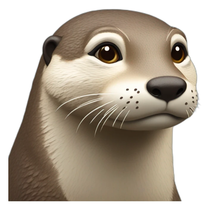Loutre qui fait un doit d'honneur sticker