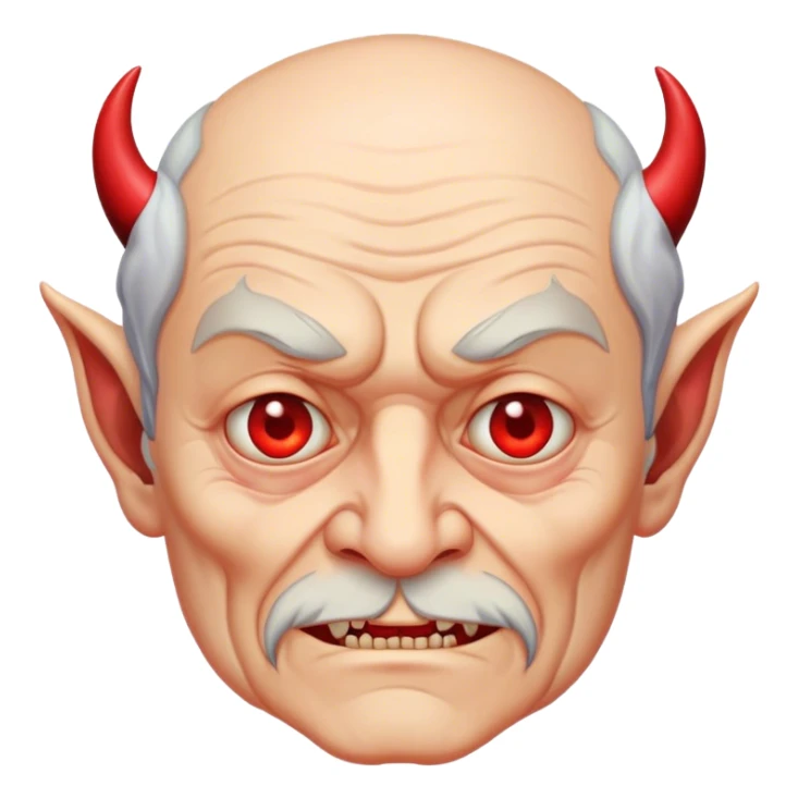 Viejo con cara de diablo sticker