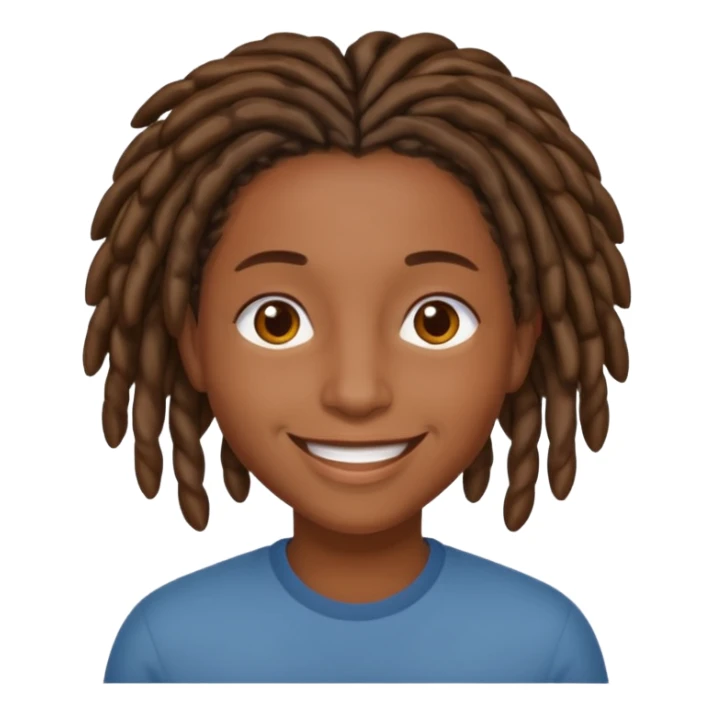 short, brown skin, short locs sticker