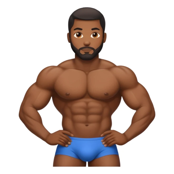 Giant big booty black oily man  sticker