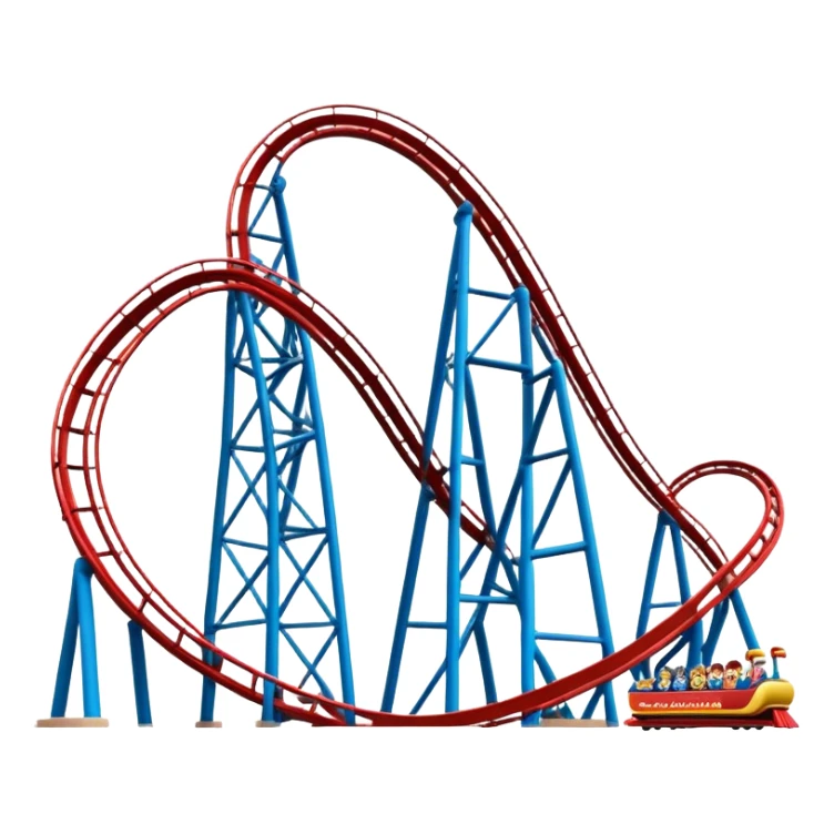 Roller coaster with the name « Portaventura » sticker