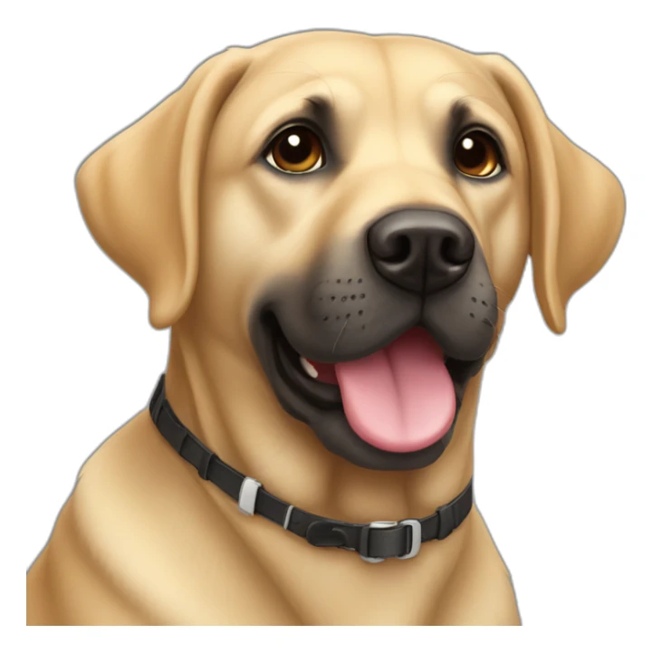 Un labrador noir qui fais un bisous sticker