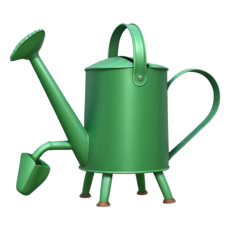 give me a watering can with legs. anthropomorphise the can sticker