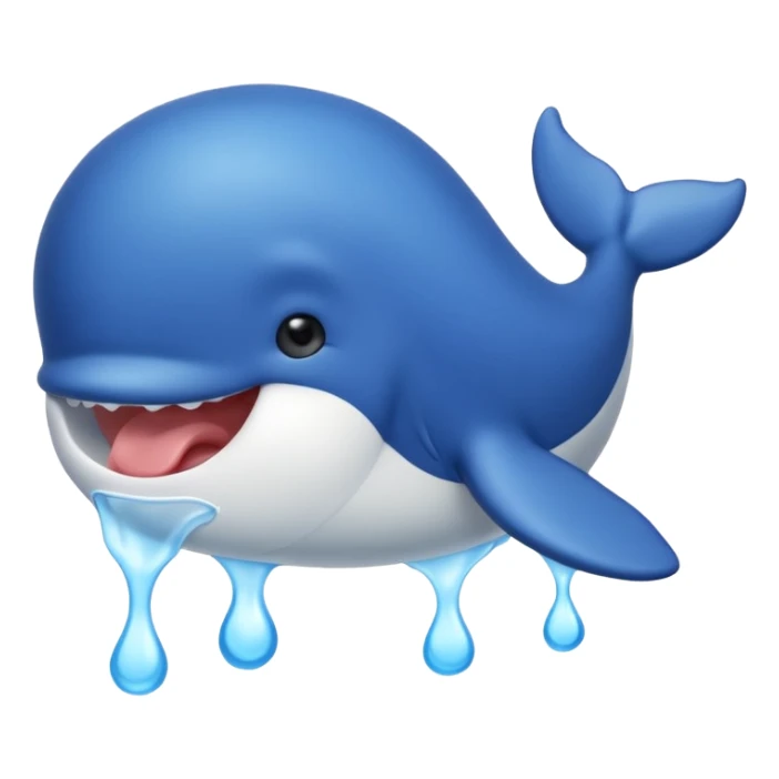 un bébé baleine tout chou avec une tétine dans la bouche sticker
