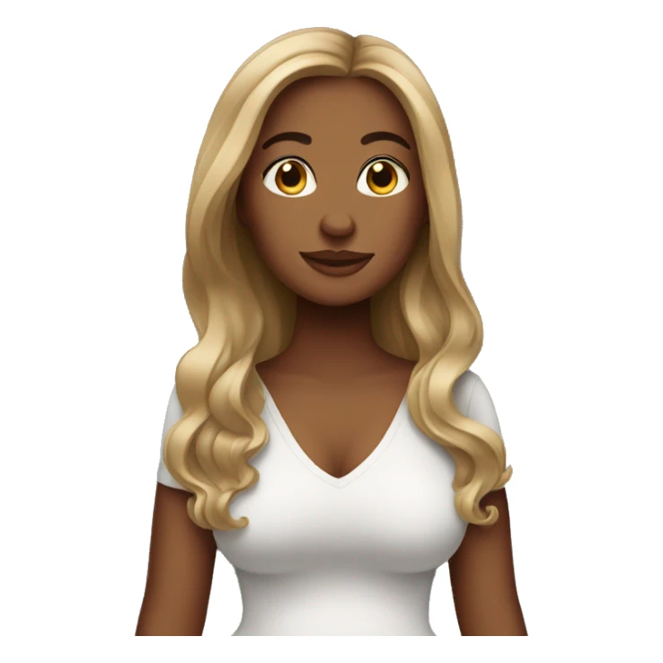 Curvy woman long hair  sticker